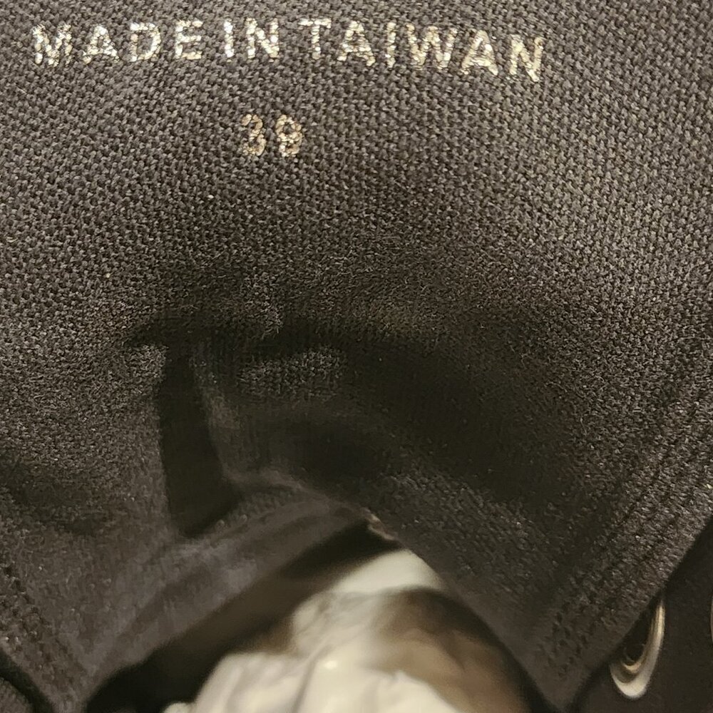 Maison Margiela MM6 Platform High-Top Sneakers Black Size 39 - Suede Logo Print - Picture 5 of 7